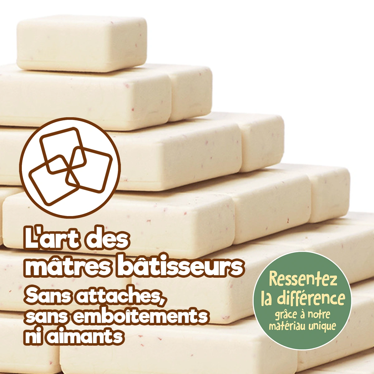Jouet de construction Arch-Kid-Tech® Pyramide égyptienne utilisant l’équilibre et l’empilement sans verrous, joints ni aimants