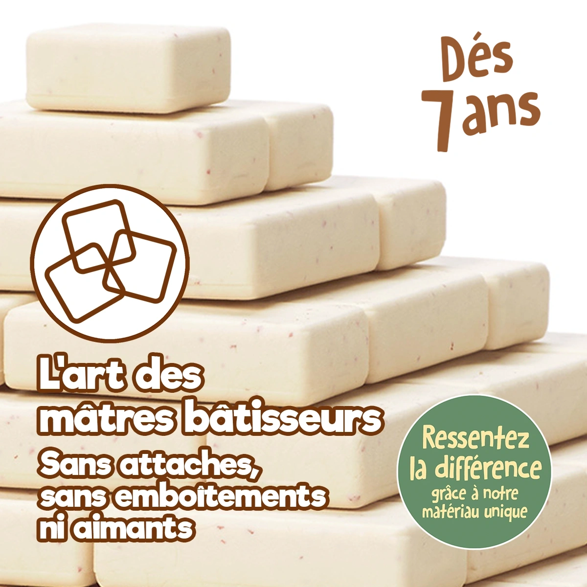 Jouet de construction Arch-Kid-Tech® The Master’s Set utilisant l’équilibre et l’empilement sans verrous, joints ni aimants